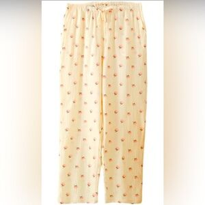 100% Cotton‎ Cute Pajama Pants Women Wide Leg Floral print Pajamas/Lounge